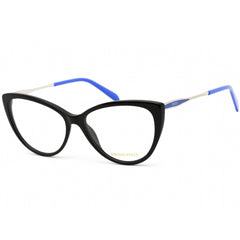Emilio Pucci Women's Eyeglasses - Shiny Black/Blue/Silver Plastic Frame | EP5101 001