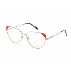 Emilio Pucci Women's Eyeglasses - Shiny Rose Gold/Coral/Blue Havana Metal | EP5112 028