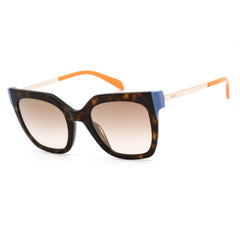 Emilio Pucci Women's Sunglasses - Dark Havana/Gold/Orange Plastic Frame | EP0121 52G