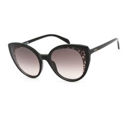 Emilio Pucci Women's Sunglasses - Full Rim Shiny Black Cat Eye Shaped | EP0182 01F