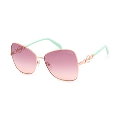 Emilio Pucci Women's Sunglasses - Rose Gold Shine Butterfly Metal Frame | EP0147 28T