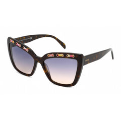 Emilio Pucci Women's Sunglasses - Shiny Dark Havana Cat Eye Shape Frame | EP0101 52B