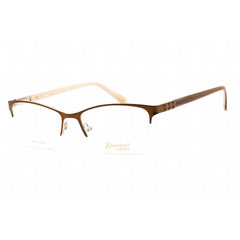 Emozioni Women's Eyeglasses - Brown Gold Metal Cat Eye Shape Frame | 4379 0FG4 00