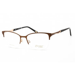 Emozioni Women's Eyeglasses - Brown Gold Metal Cat Eye Shape Frame | EM 4396 0FG4 00