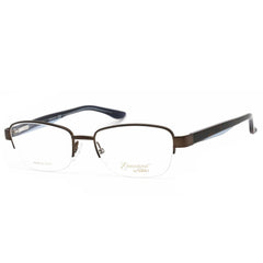 Emozioni Women's Eyeglasses - Brown Havana Half Rim Rectangular Frame | 4373 0HGC 00