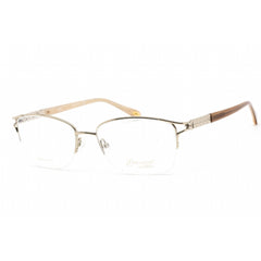 Emozioni Women's Eyeglasses - Light Gold Metal Rectangular Shape Frame | 4377 03YG 00