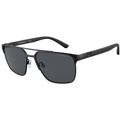 Emporio Armani Men's Sunglasses - Matte Black Metal Full Rim Pilot Frame | 2134 300187