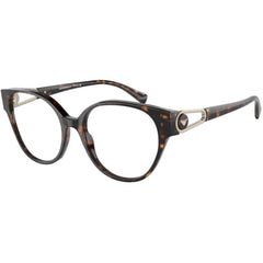 Emporio Armani Unisex Eyeglasses - Havana Acetate Metal Cat Eye Frame | 3211F 5026