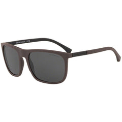 Emporio Armani Unisex Sunglasses - Grey Lens Brown Plastic Frame | EA4133 5752