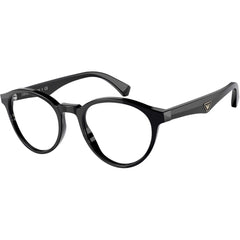 Emporio Armani Women's Eyeglasses - Black Round Full-Rim Plastic Frame | 0EA3176 5017