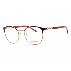 Emporio Armani Women's Eyeglasses - Red/Rose Gold Metal Round Frame | 0EA1126 3268