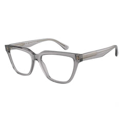 Emporio Armani Women's Eyeglasses - Shiny Transparent Grey Square Frame | 3208F 5029