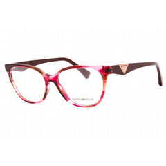 Emporio Armani Women's Eyeglasses - Striped Pink Plastic Rectangular | 0EA3172 5021
