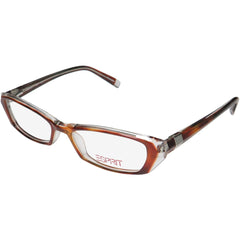 Esprit Women's Eyeglasses - Brown Plastic Full Rim Rectangular | ESPRIT 17364 535