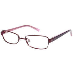 Esprit Women's Eyeglasses - Plum Metal Rectangular Frame Demo Lens | ESPRIT 17374 546