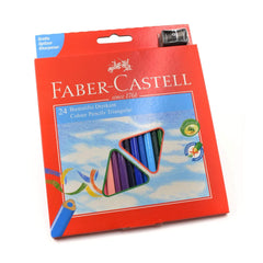 Faber-Castell Pencils  - Classic Colour Triangular, Cardboard Wallet of 24 | 120524