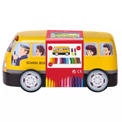 Faber-Castell School Bus Pen Set - Connector Felt Tip with Clips, 43 pieces | 155532
