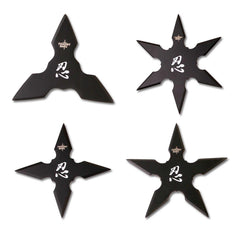 Fantasy Master Throwing Stars - Set of 4 Stainless Steel Ninja Symbol | FM-431-4CS