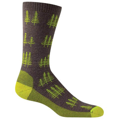 Farm to Feet Men's Socks - Cokeville Crew, Sparrow/Lime Popsicle | 8578-512-SP