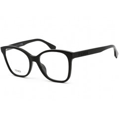Fendi Women's Eyeglasses - Clear Lens Shiny Black Cat Eye Plastic Frame | FE50018I 001