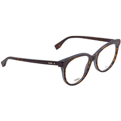 Fendi Women's Eyeglasses - Dark Havana Plastic Cat Eye Frame | FENDI FF0254 086