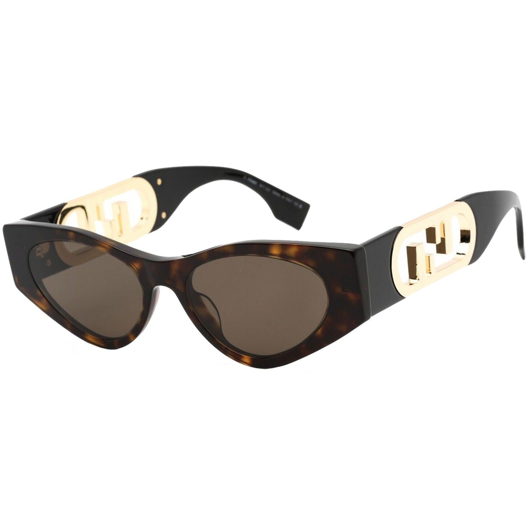 Fendi Women's Sunglasses - Brown Lens Full Rim Dark Tortoise Frame