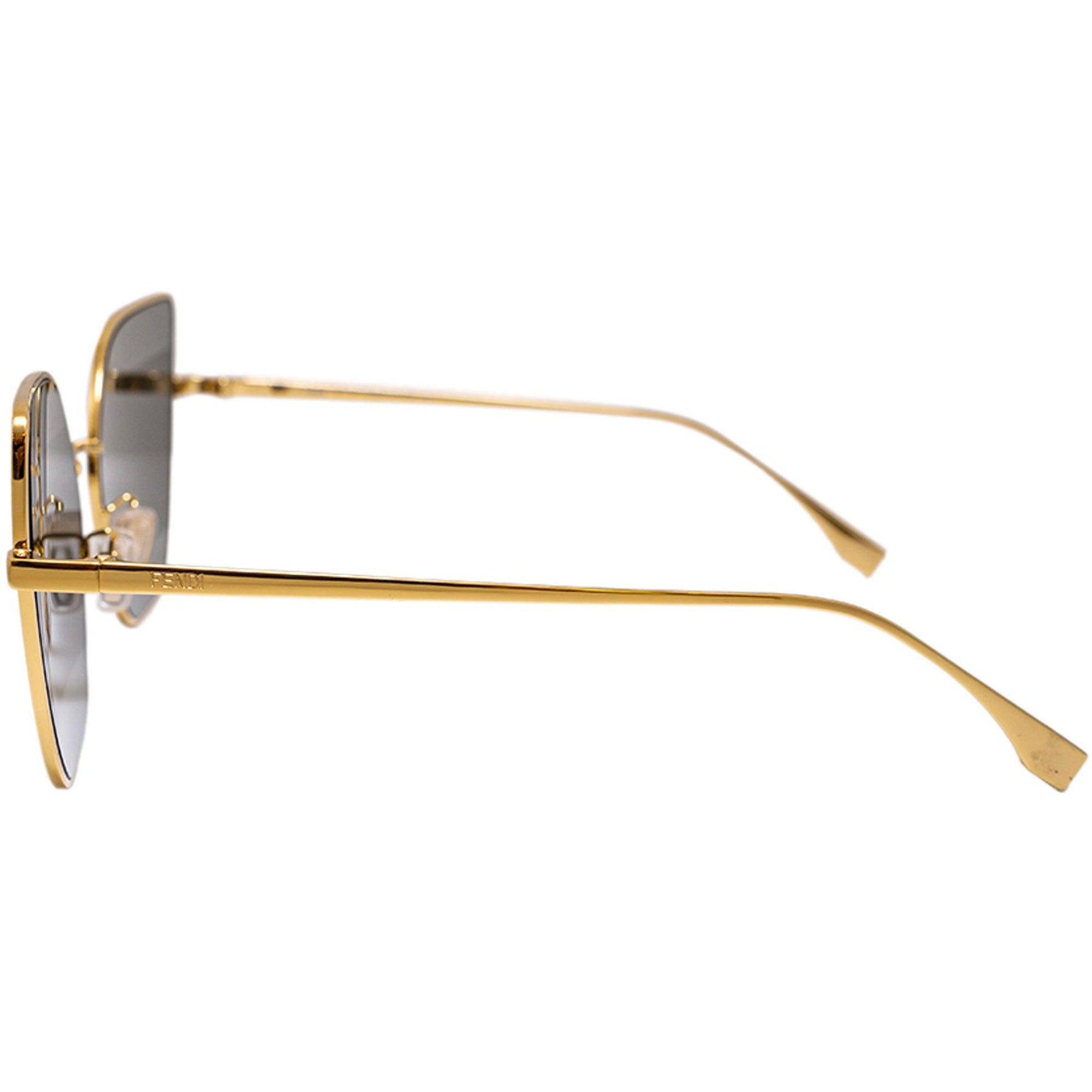 Fendi Women\'s Sunglasses with Gold Frame and Brown Lenses FENDI sunglasses Women main image 4