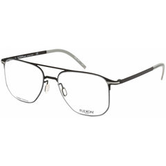 Flexon Men's Eyeglasses - Dark Gunmetal Full Rim Frame Clear Lens | FLEXON B2004 034
