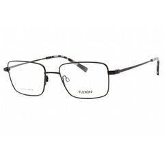 Flexon Men's Eyeglasses - Full Rim Black Metal Rectangular Frame | FLEXON H6058 001