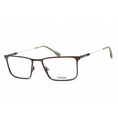 Flexon Men's Eyeglasses - Full Rim Gunmetal Metal Rectangular Frame | FLEXON E1121 033