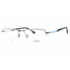Flexon Men's Eyeglasses - Matte Gunmetal Metal Rectangular Frame | FLEXON E1127 073