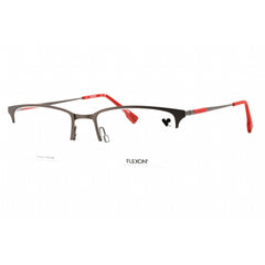 Flexon Men's Eyeglasses - Matte Gunmetal Metal Rectangular Frame | FLEXON E1130 072