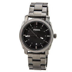 Fossil FS4774 Mens Machine Black Dial Gunmetal Steel Bracelet Watch