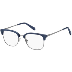 Fossil Men's Eyeglasses - Blue Ruthenium Metal Square Frame | FOSSIL FOS 7078/G 0KU0