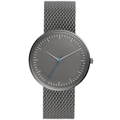 Fossil Men's Quartz Watch - The Essentialist Grey Dial Grey Mesh Bracelet | FS5470