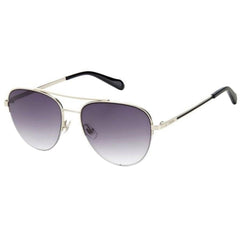 Fossil Unisex Sunglasses - Palladium Frame Grey Shaded Lens | FOSSIL FOS 2106/G/S S