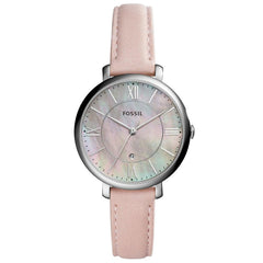 Fossil Women's Quartz Watch - Jacqueline MOP Dial Pink Leather Strap | ES4151