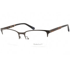 Gant Men's Eyeglasses - Matte Gunmetal/Havana/Black Rectangular Frame | GA3202 009
