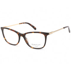 Gant Women's Eyeglasses - Dark Havana and Gold Rectangular Shaped Frame | GA4104 052