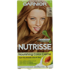 Garnier Women's Permanent Hair Color Kit - Nutrisse Coloring Creme, Almond Cream 70