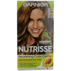 Garnier Women's Permanent Hair Color Kit - Nutrisse Coloring Creme, Brown Sugar 63
