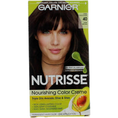 Garnier Women's Permanent Hair Color Kit - Nutrisse Coloring Creme, Dark Chocolate 40