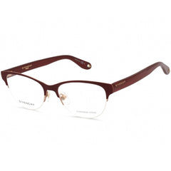 Givenchy Women's Eyeglasses - Half Rim Matte Red Cat Eye Metal Frame | Gv 0082 00Z3 00