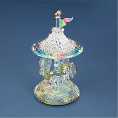 Glass Baron Carousel Figurine