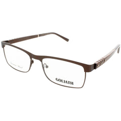 Goliath Unisex Eyeglasses - Full Rim Matte Brown Metal Rectangular Frame | III C-16