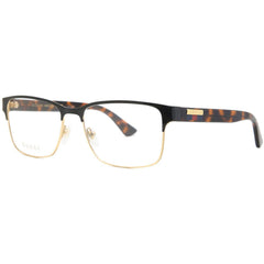 Gucci Men's Eyeglasses - Black Metal Rectangular Shape Frame Demo Lens | GG0750O 006