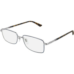 Gucci Men's Eyeglasses - Blue Metal Rectangular Frame Demo Lens | GUCCI GG0391O 008
