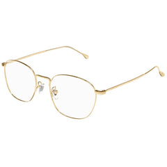 Gucci Men's Eyeglasses - Gold Metal Square Full Rim Frame Demo Lens | GG1186O 003