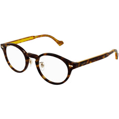 Gucci Men's Eyeglasses - Havana Acetate Panthos Shape Frame Demo Lens | GG1127OJ 002