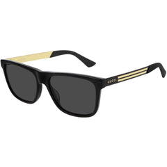 Gucci Men's Sunglasses - Nylon Lens Black Acetate Rectangular Frame | GG0687S 001